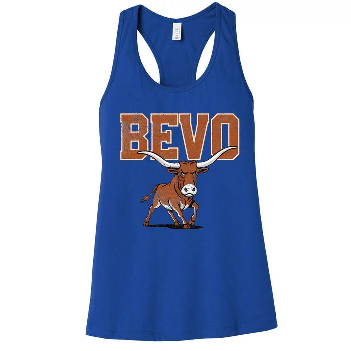 Bevo Longhorn Bull Women's Racerback Tank