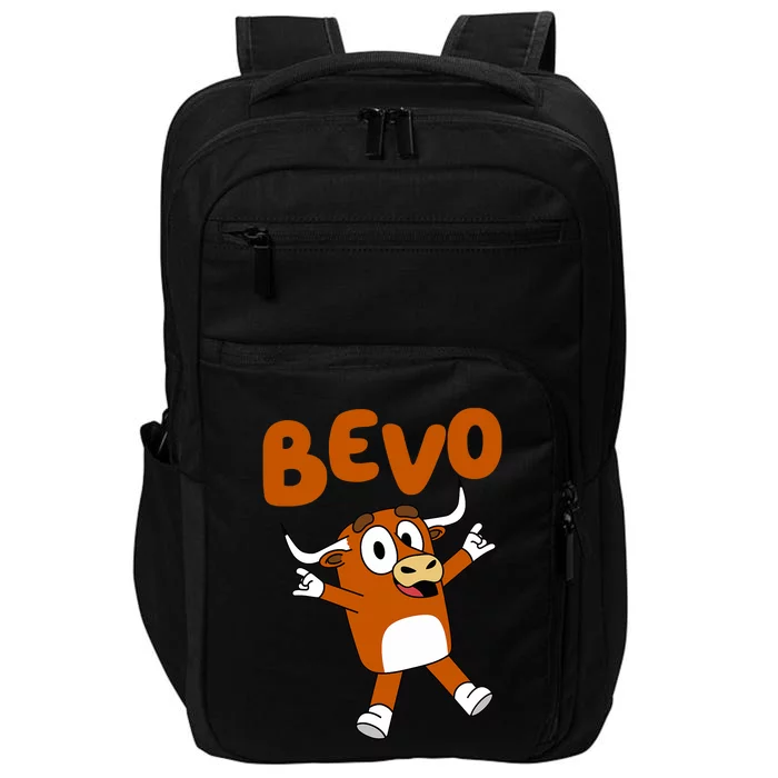 Bevo Longhorn Bull Funny Cartoon Impact Tech Backpack