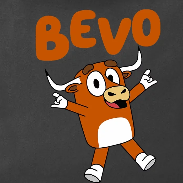 Bevo Longhorn Bull Funny Cartoon Zip Tote Bag