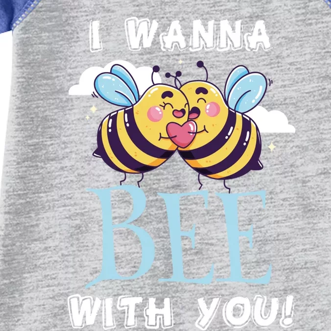 Bees Love Bee With You Valentine's Day Love Token Gift Infant Baby Jersey Bodysuit