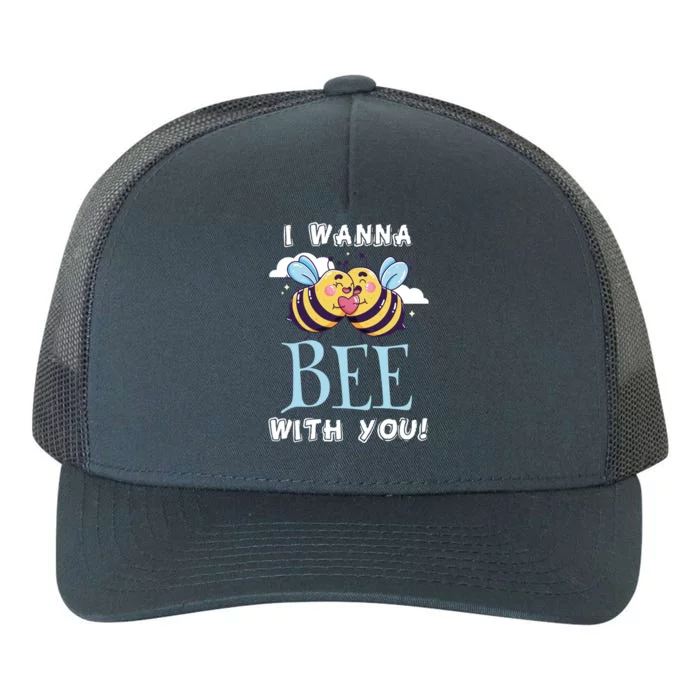 Bees Love Bee With You Valentine's Day Love Token Gift Yupoong Adult 5-Panel Trucker Hat