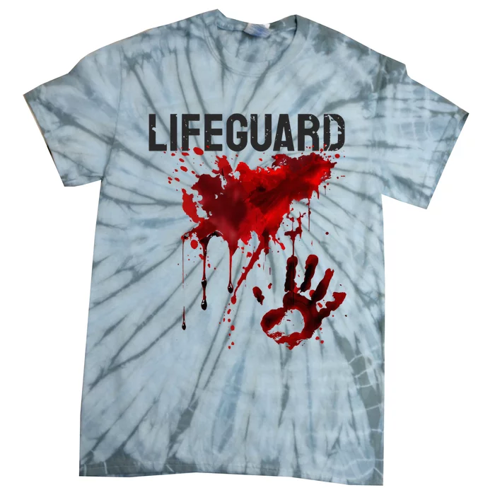 Bloody Lifeguard Blood Splatter Blood Stained Fun Tie-Dye T-Shirt