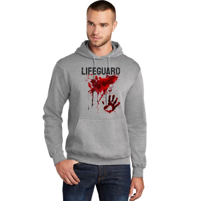 Bloody Lifeguard Blood Splatter Blood Stained Fun Tall Hoodie