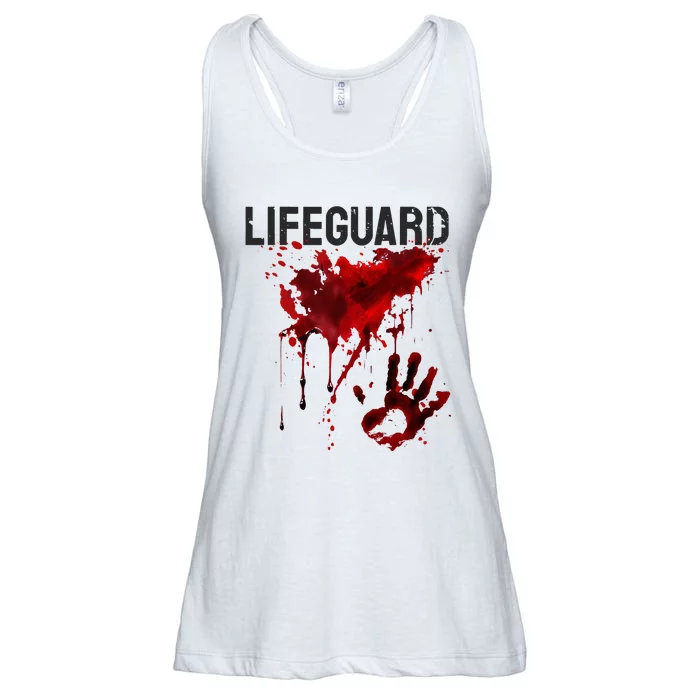 Bloody Lifeguard Blood Splatter Blood Stained Fun Ladies Essential Flowy Tank