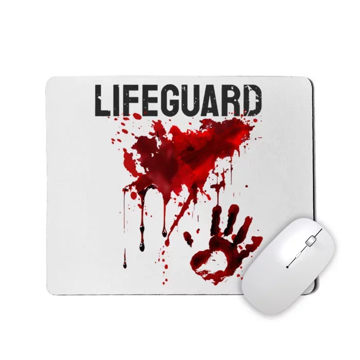 Bloody Lifeguard Blood Splatter Blood Stained Fun Mousepad