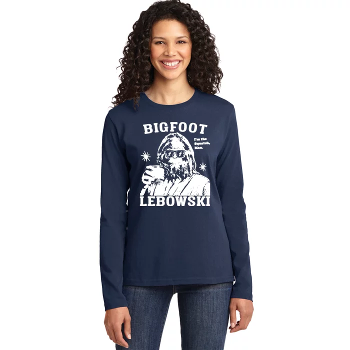 Bigfoot Lebowski Ladies Long Sleeve Shirt