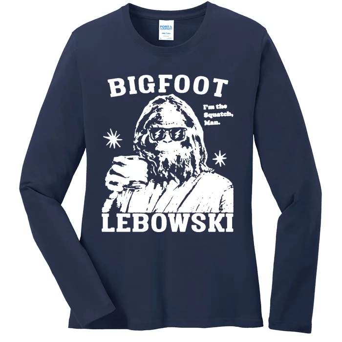 Bigfoot Lebowski Ladies Long Sleeve Shirt