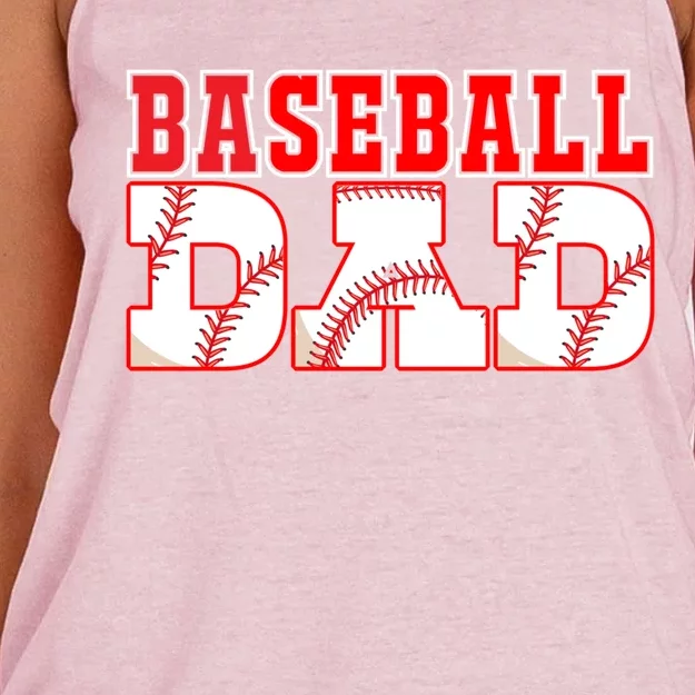 Baseball Lovers Baseball Dad Meaningful Gift Women's Knotted Racerback Tank