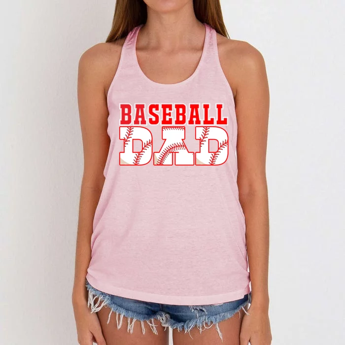 Baseball Lovers Baseball Dad Meaningful Gift Women's Knotted Racerback Tank