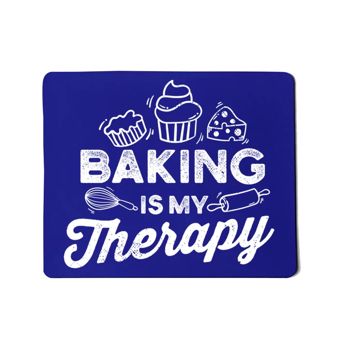 Baking Lover Baking Is My Therapy Bakers Cool Gift Mousepad