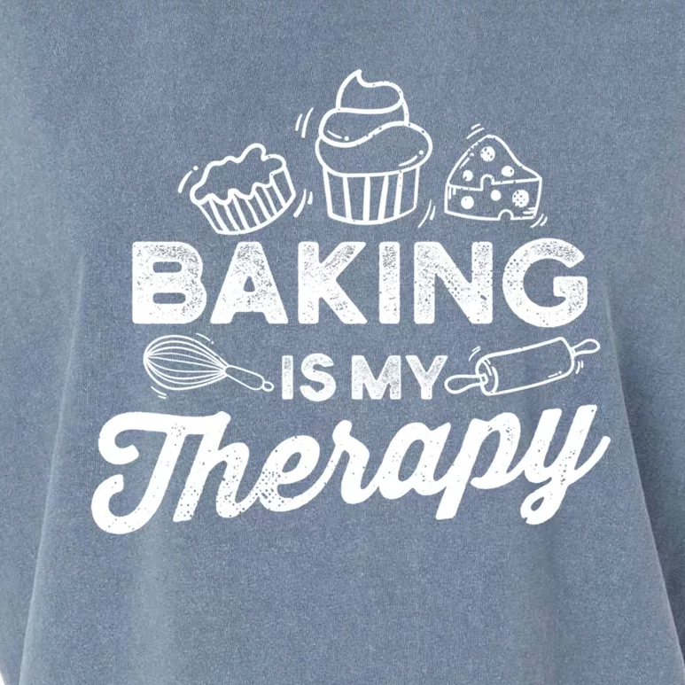 Baking Lover Baking Is My Therapy Bakers Cool Gift Garment-Dyed Women's Muscle Tee