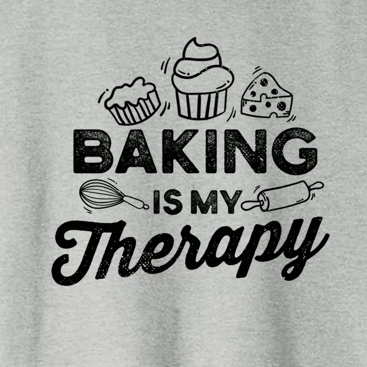 Baking Lover Baking Is My Therapy Bakers Cool Gift Women's Crop Top Tee