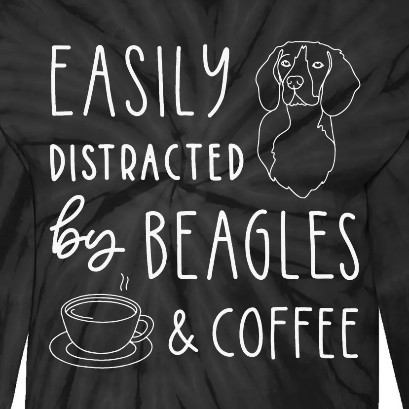 Beagle Lover Beagles & Coffee funny dog lover Tie-Dye Long Sleeve Shirt