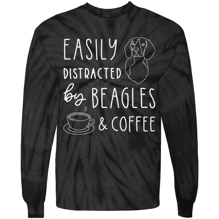 Beagle Lover Beagles & Coffee funny dog lover Tie-Dye Long Sleeve Shirt