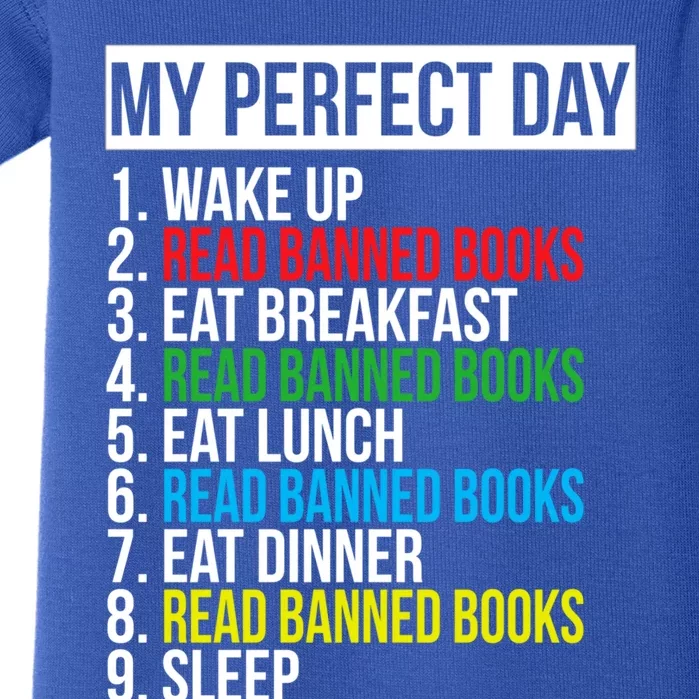 Book Lover Bookworm Quote Perfect Day Read Banned Books Great Gift Baby Bodysuit