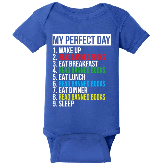 Book Lover Bookworm Quote Perfect Day Read Banned Books Great Gift Baby Bodysuit