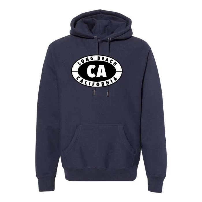 Badge Long Beach California Premium Hoodie