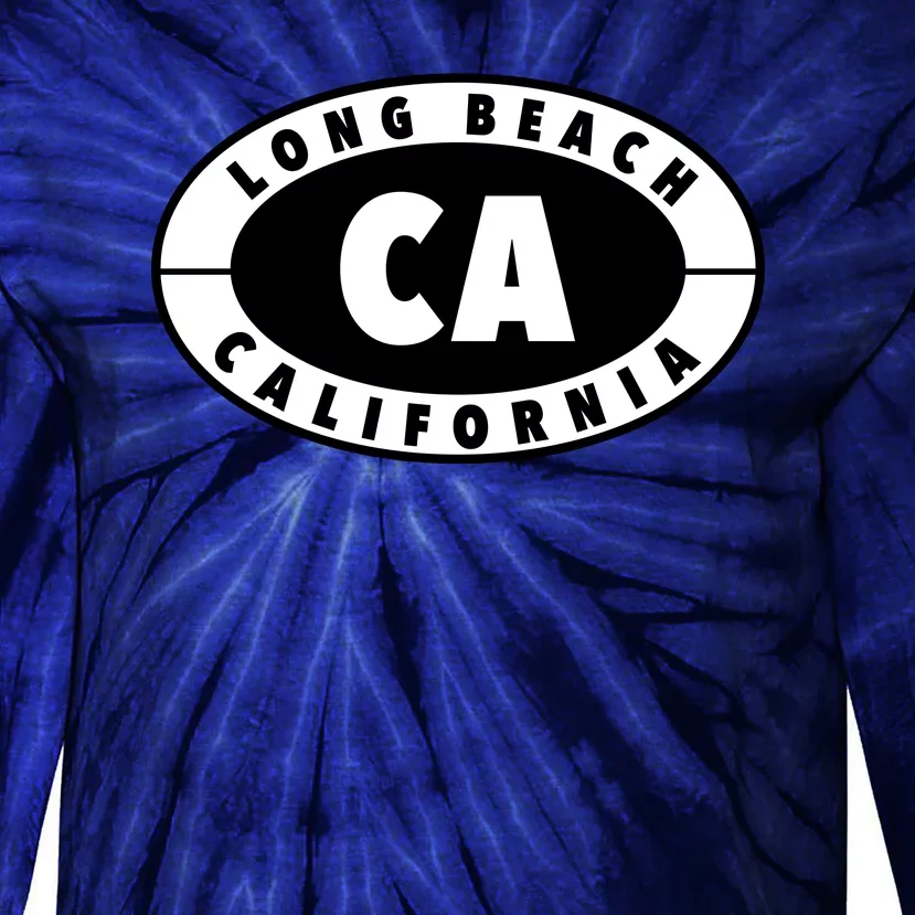 Badge Long Beach California Tie-Dye Long Sleeve Shirt