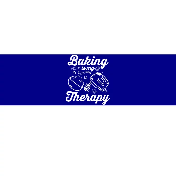 Baking Lover Baking Is My Therapy Bakers Funny Gift Bumper Sticker