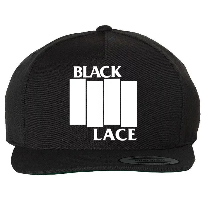 Black Lace Wool Snapback Cap