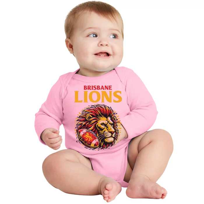 Brisbane Lions Baby Long Sleeve Bodysuit