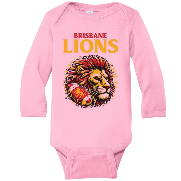 Brisbane Lions Baby Long Sleeve Bodysuit