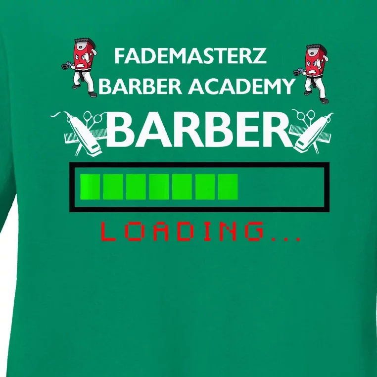 Barber Loading Ladies Long Sleeve Shirt