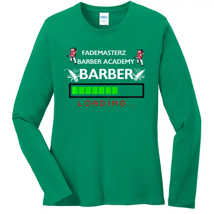 Barber Loading Ladies Long Sleeve Shirt