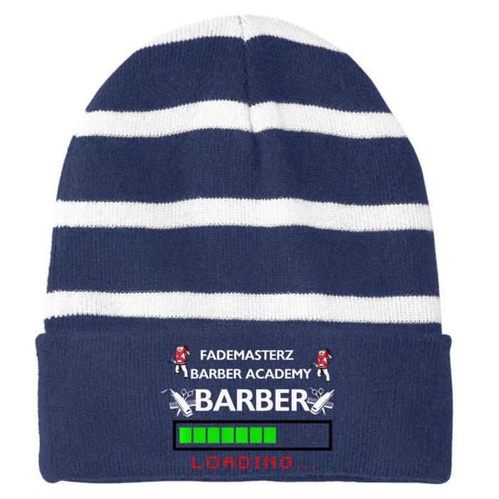 Barber Loading Striped Beanie with Solid Band