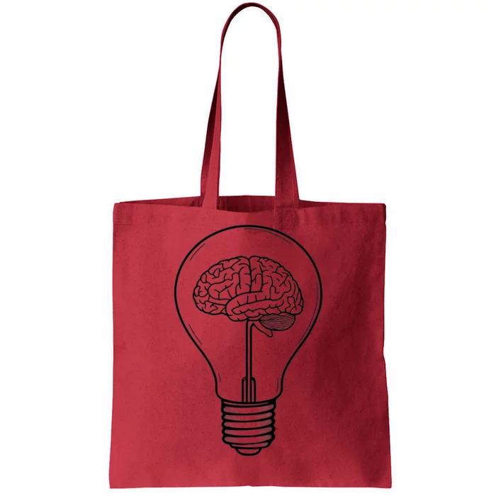 Brain Lightbulb: Bright Ideas And Creativity Tote Bag