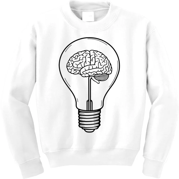 Brain Lightbulb: Bright Ideas And Creativity Kids Sweatshirt