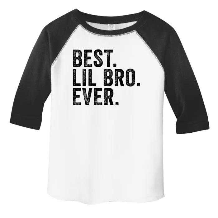 Best Lil Bro Ever Funny Little Brother Vintage Distressed Gift Toddler Fine Jersey T-Shirt