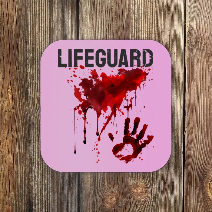 Bloody Lifeguard Blood Splatter Blood Stained Fun Coaster