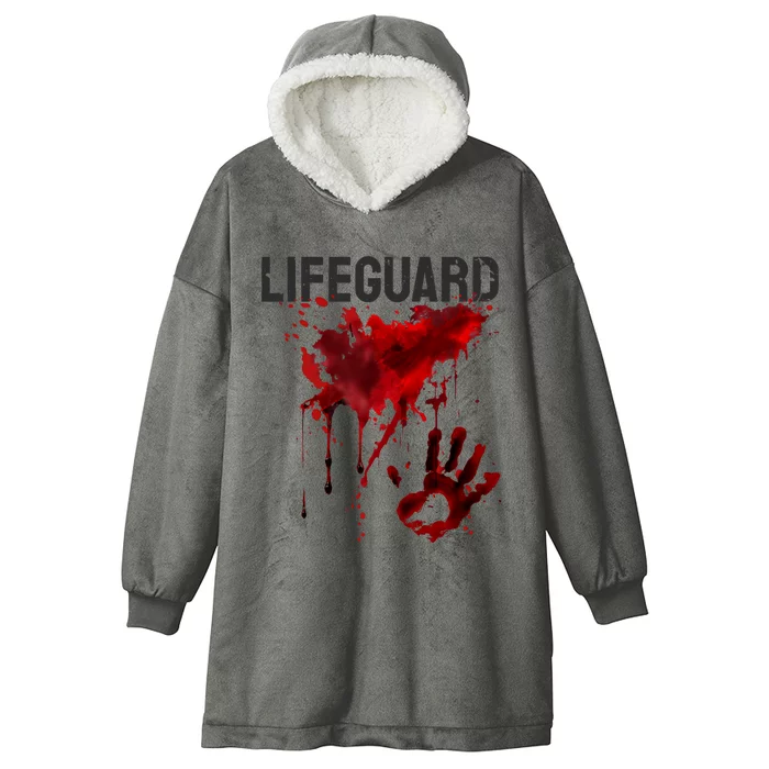 Bloody Lifeguard Blood Splatter Blood Stained Fun Hooded Wearable Blanket