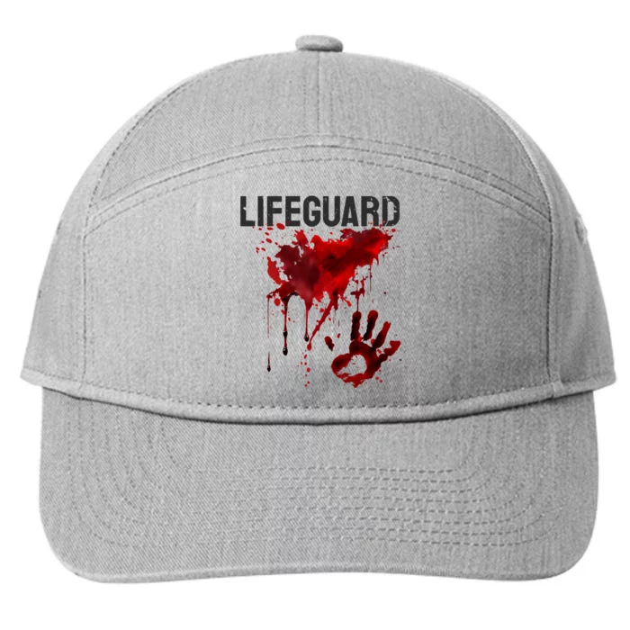 Bloody Lifeguard Blood Splatter Blood Stained Fun 7-Panel Snapback Hat