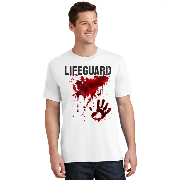 Bloody Lifeguard Blood Splatter Blood Stained Fun T-Shirt