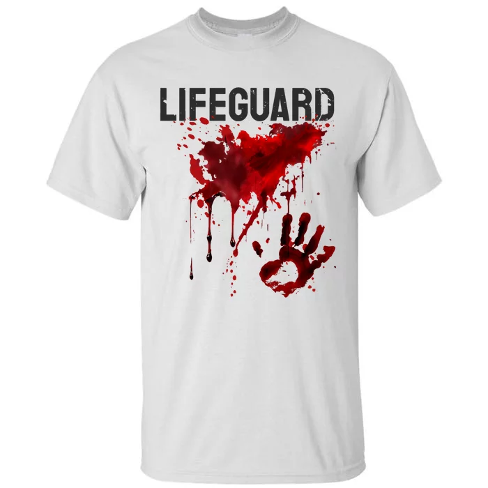 Bloody Lifeguard Blood Splatter Blood Stained Fun Tall T-Shirt