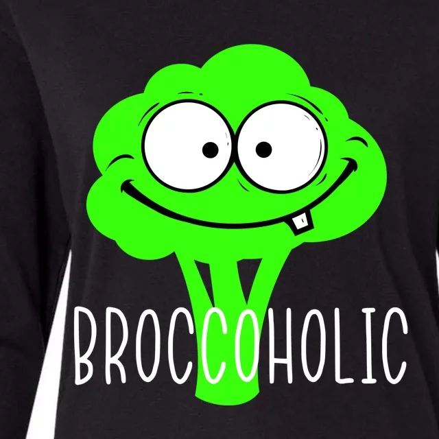 Broccoli Lovers Broccoholic Womens Cotton Relaxed Long Sleeve T-Shirt