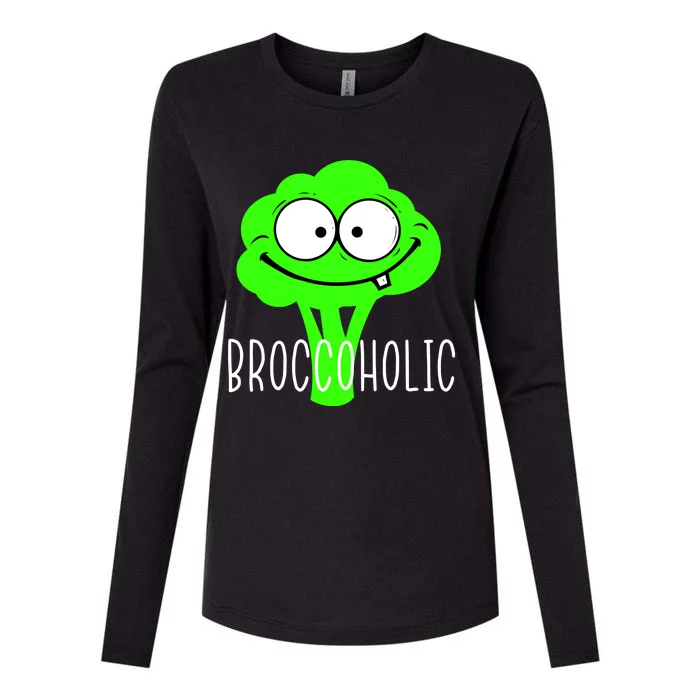 Broccoli Lovers Broccoholic Womens Cotton Relaxed Long Sleeve T-Shirt