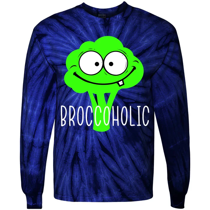 Broccoli Lovers Broccoholic Tie-Dye Long Sleeve Shirt