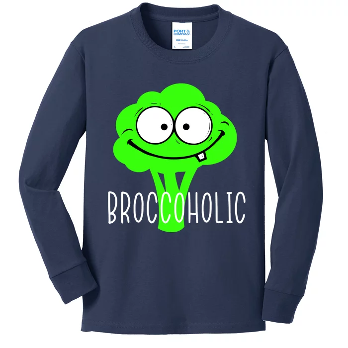 Broccoli Lovers Broccoholic Kids Long Sleeve Shirt