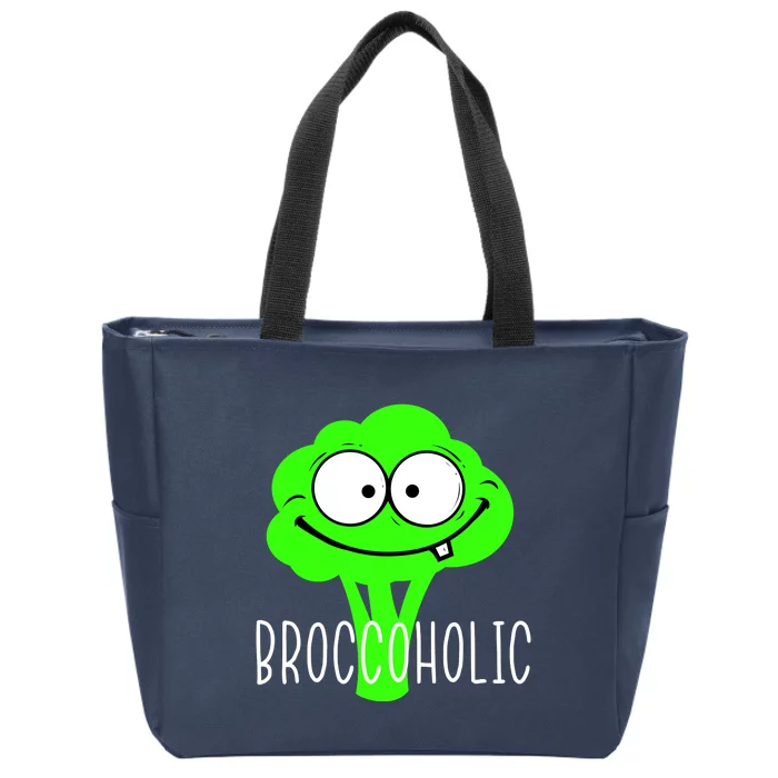 Broccoli Lovers Broccoholic Zip Tote Bag