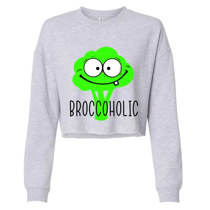 Broccoli Lovers Broccoholic Cropped Pullover Crew