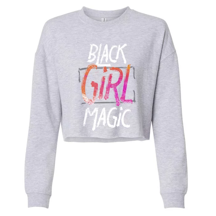 Black Little Black Queen Magic Gift Design Idea Gift Cropped Pullover Crew