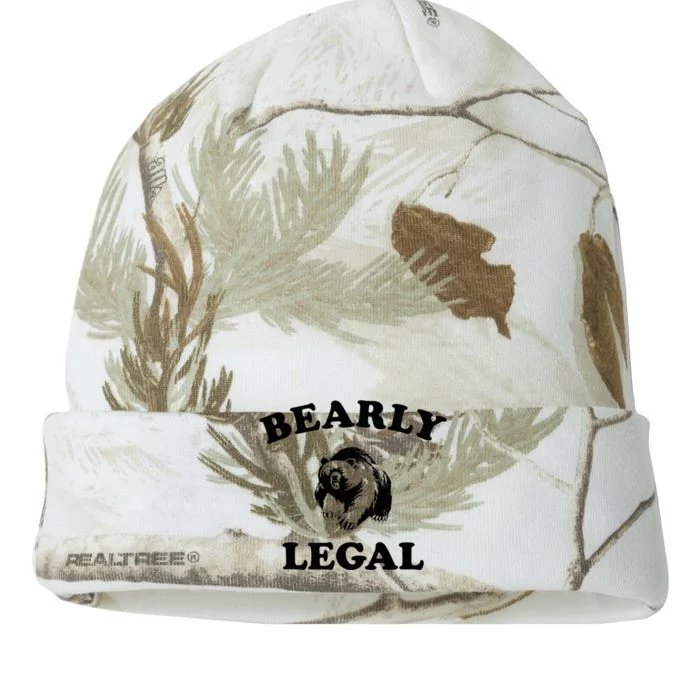 Bearly Legal Barely Legal Funny Kati - 12in Camo Beanie