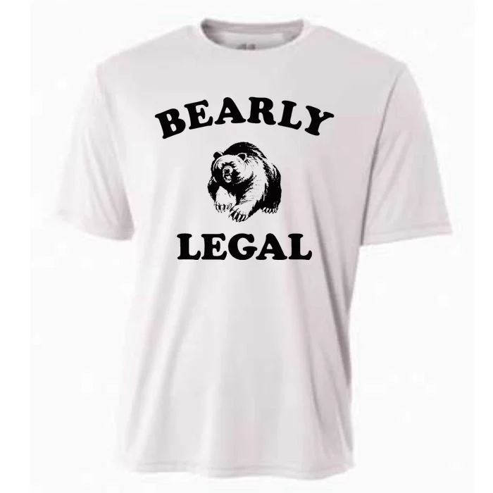 Bearly Legal Barely Legal Funny Cooling Performance Crew T-Shirt