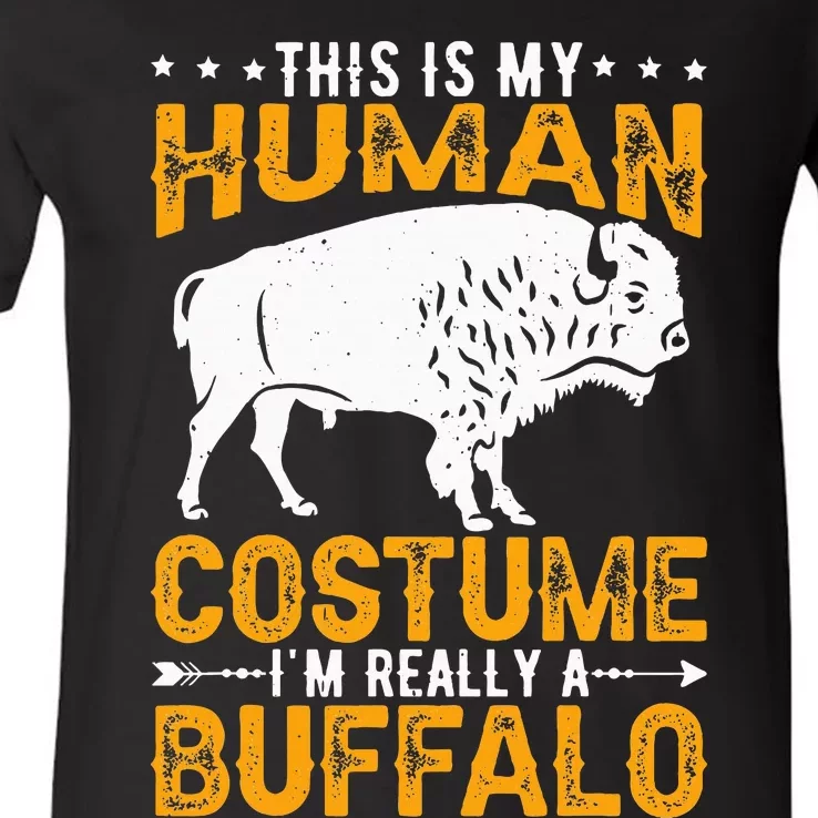 Buffalo Lover Bison V-Neck T-Shirt