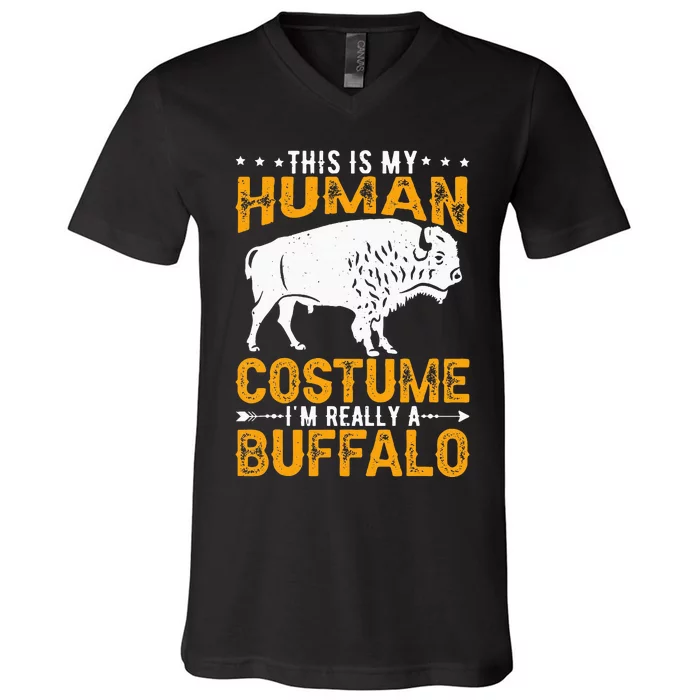 Buffalo Lover Bison V-Neck T-Shirt