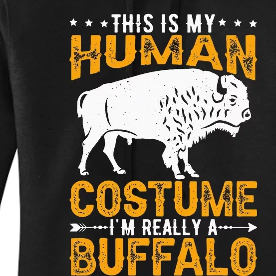 Buffalo Lover Bison Women's Pullover Hoodie