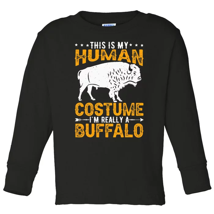 Buffalo Lover Bison Toddler Long Sleeve Shirt